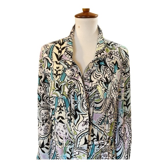 Black Label Chico’s Paisley Easy Jacket - Picture 8 of 9